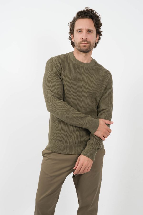 Produit PULL NN07 COL ROND KAKI KEVIN 6600-343