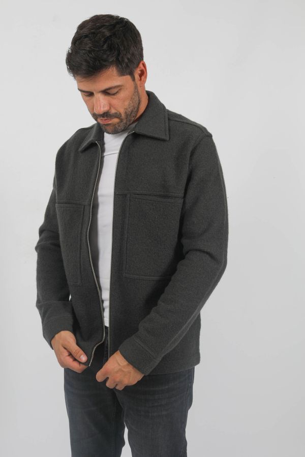 Produit GILET EN LAINE ZIPPE NN07 KAKI ISAK-ARMY