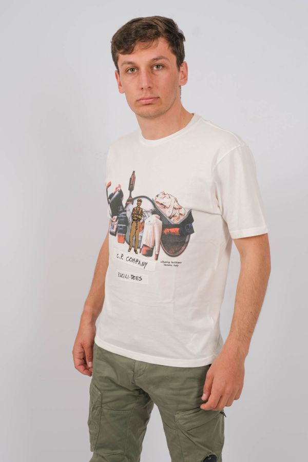 Produit TEE-SHIRT C.P COMPANY BLANC S290A-103
